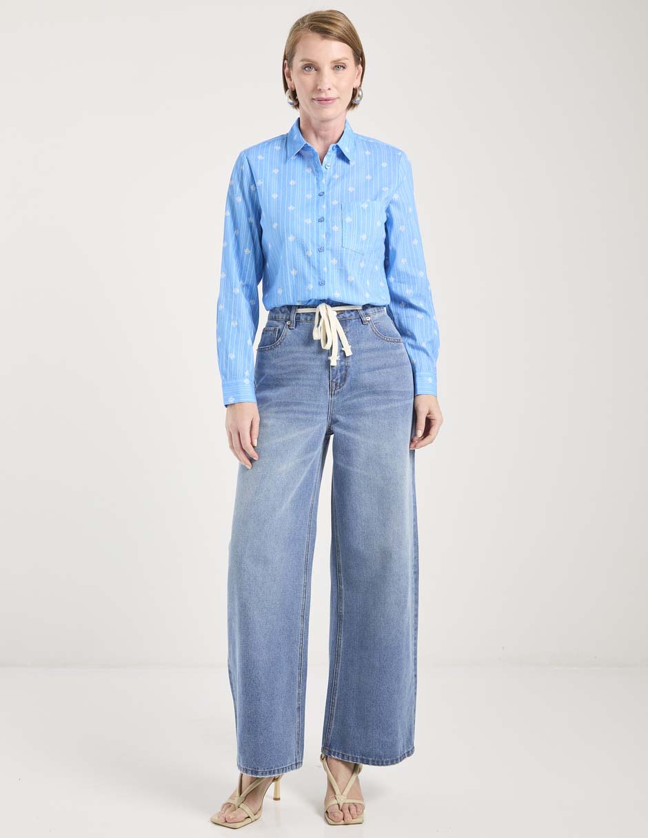 Blusa camisera manga larga para mujer 3