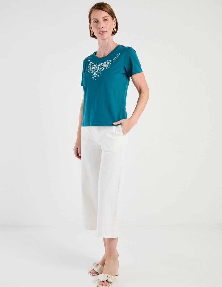 PLAYERA WKM26136-05 WEEKEND, CH, TEAL