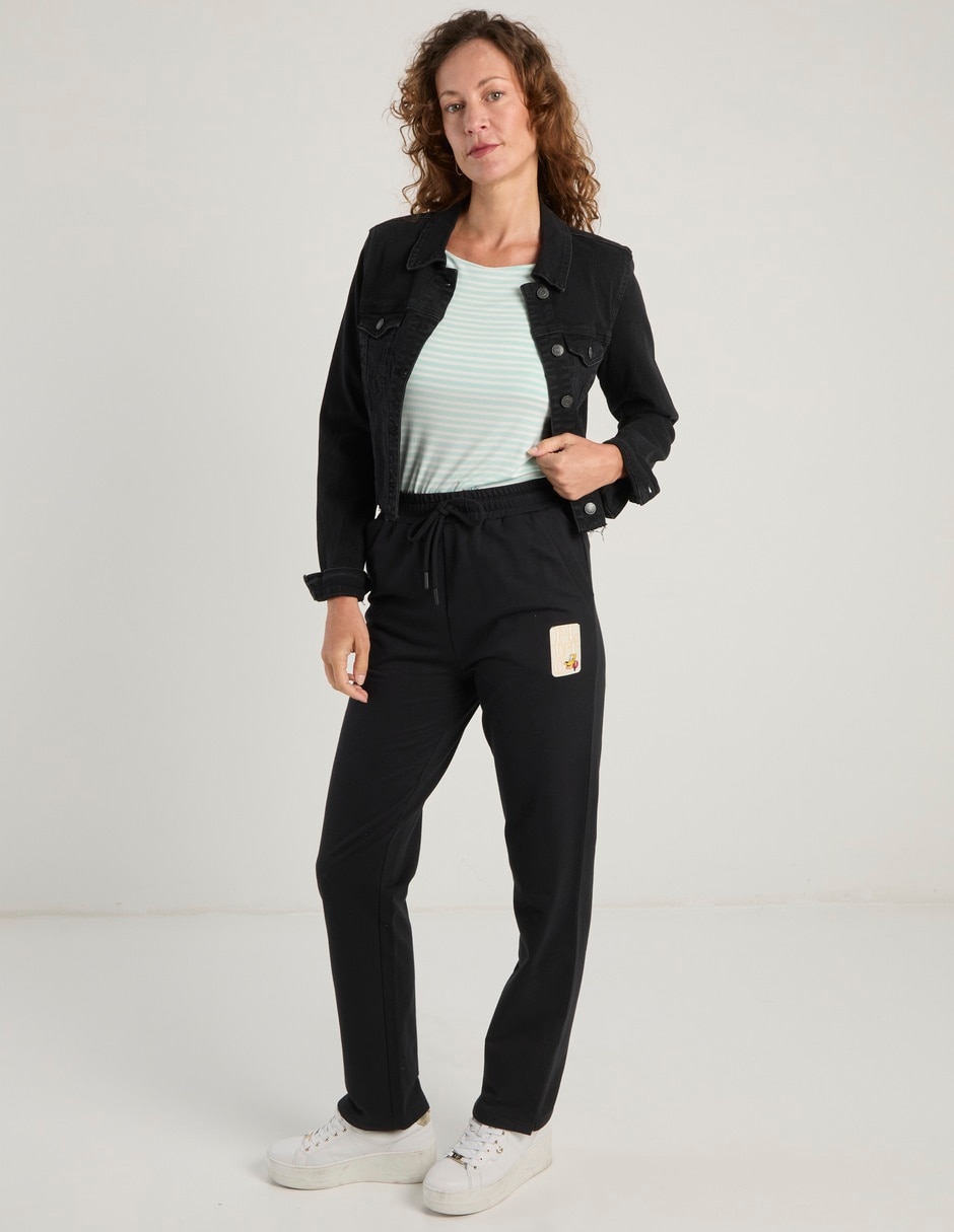 Pants slim con agujeta para mujer