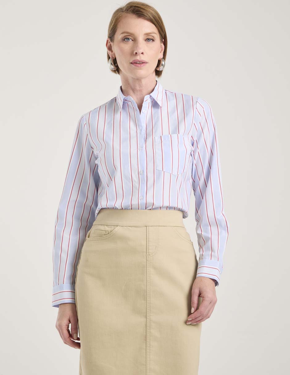 Blusa camisera manga larga para mujer Blusa camisera manga larga para mujer