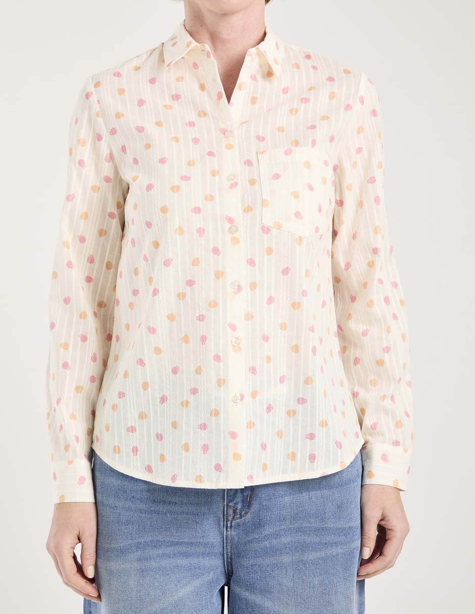 Blusa camisera manga larga para mujer 5