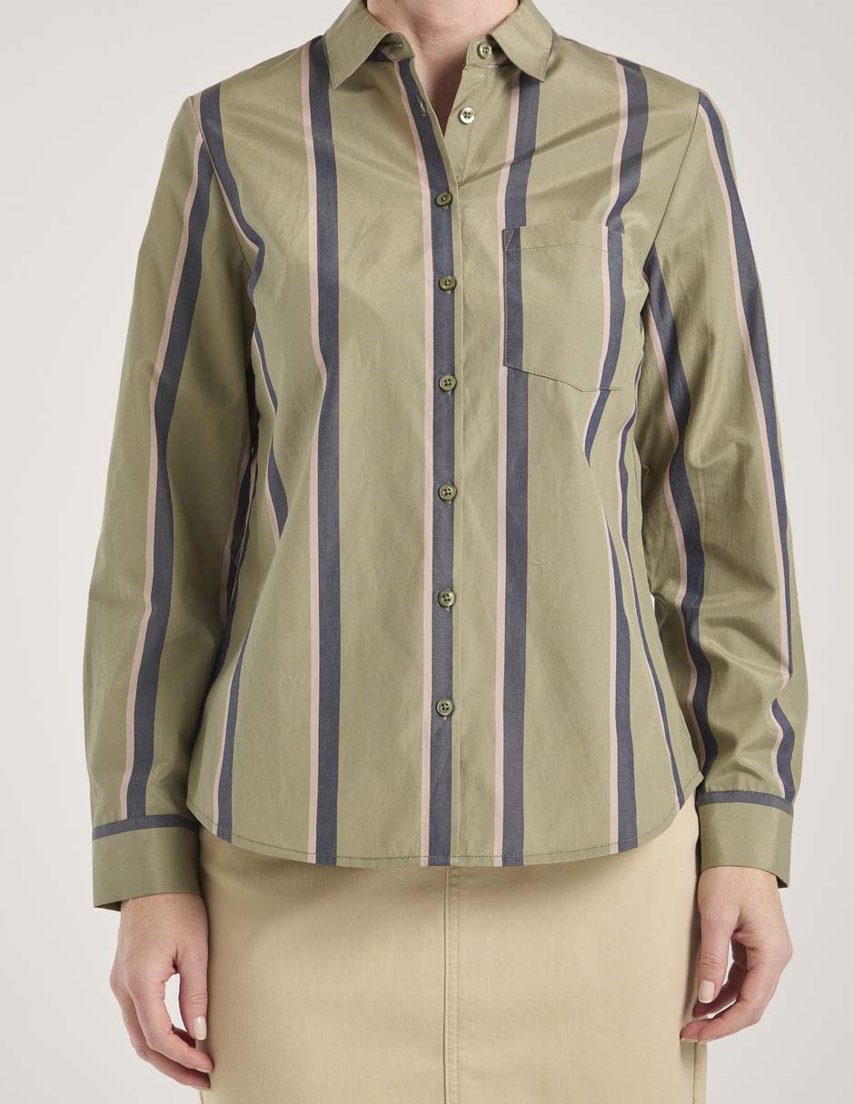 Blusa camisera manga larga para mujer 5