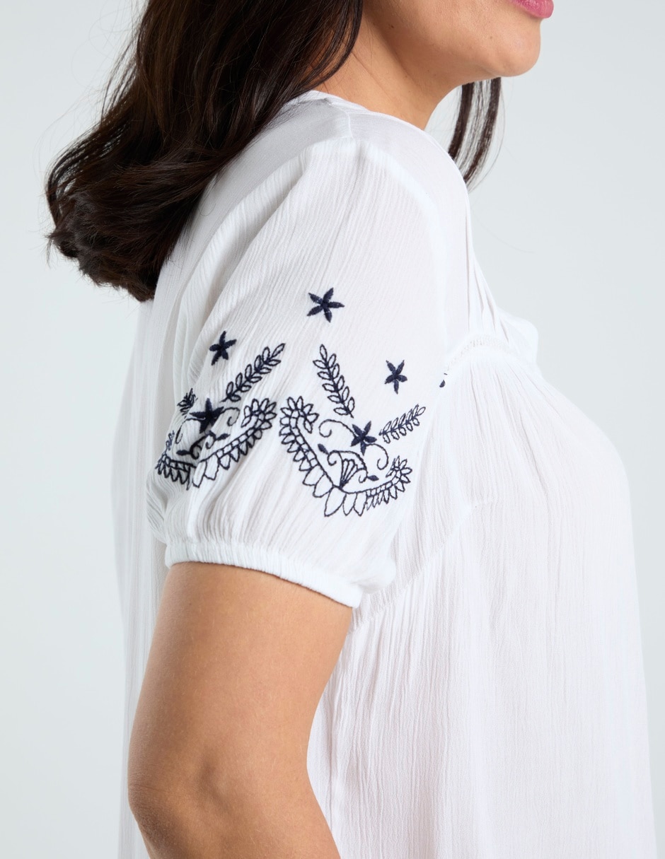 Blusa manga corta para mujer 5