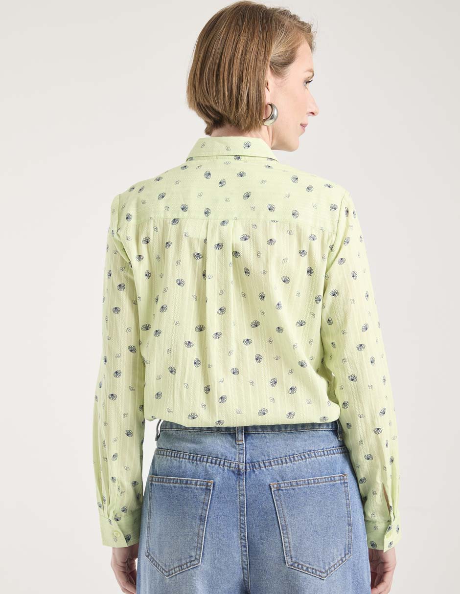 Blusa camisera manga larga para mujer 2