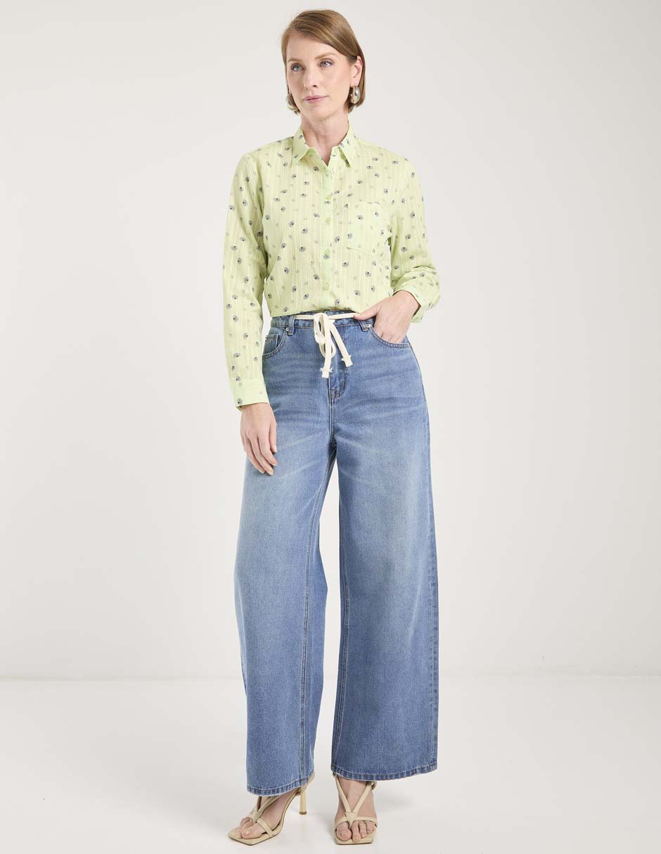 Blusa camisera manga larga para mujer 3