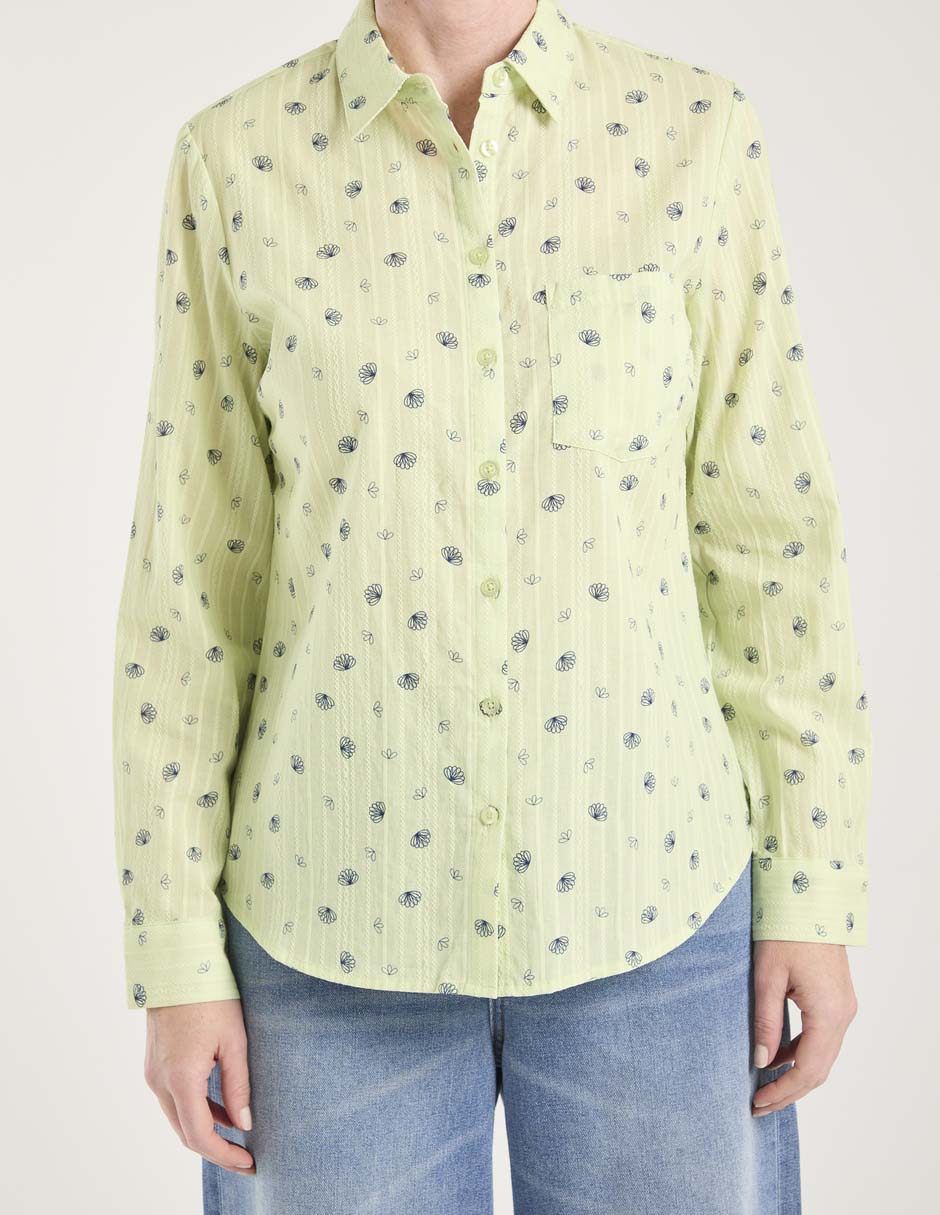 Blusa camisera manga larga para mujer 5