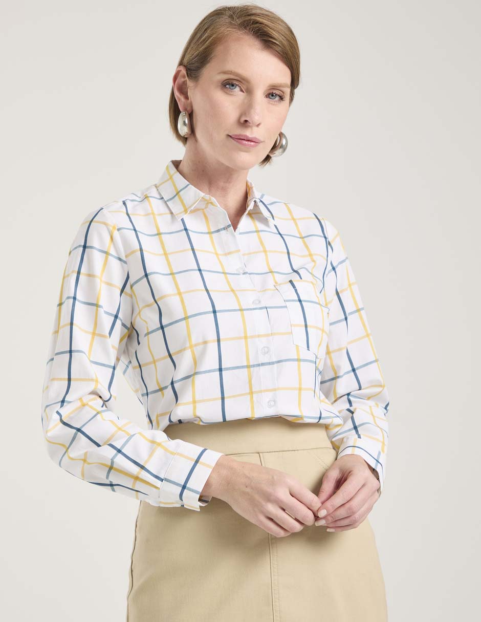Blusa camisera manga larga para mujer Blusa camisera manga larga para mujer
