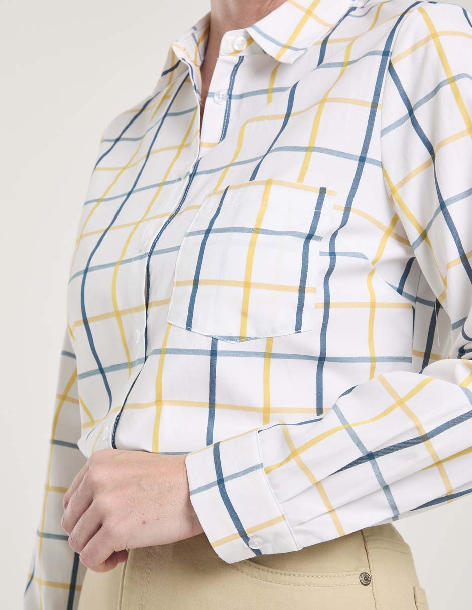 Blusa camisera manga larga para mujer 4