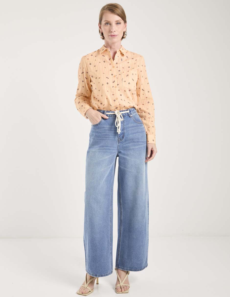 Blusa camisera manga larga para mujer 3