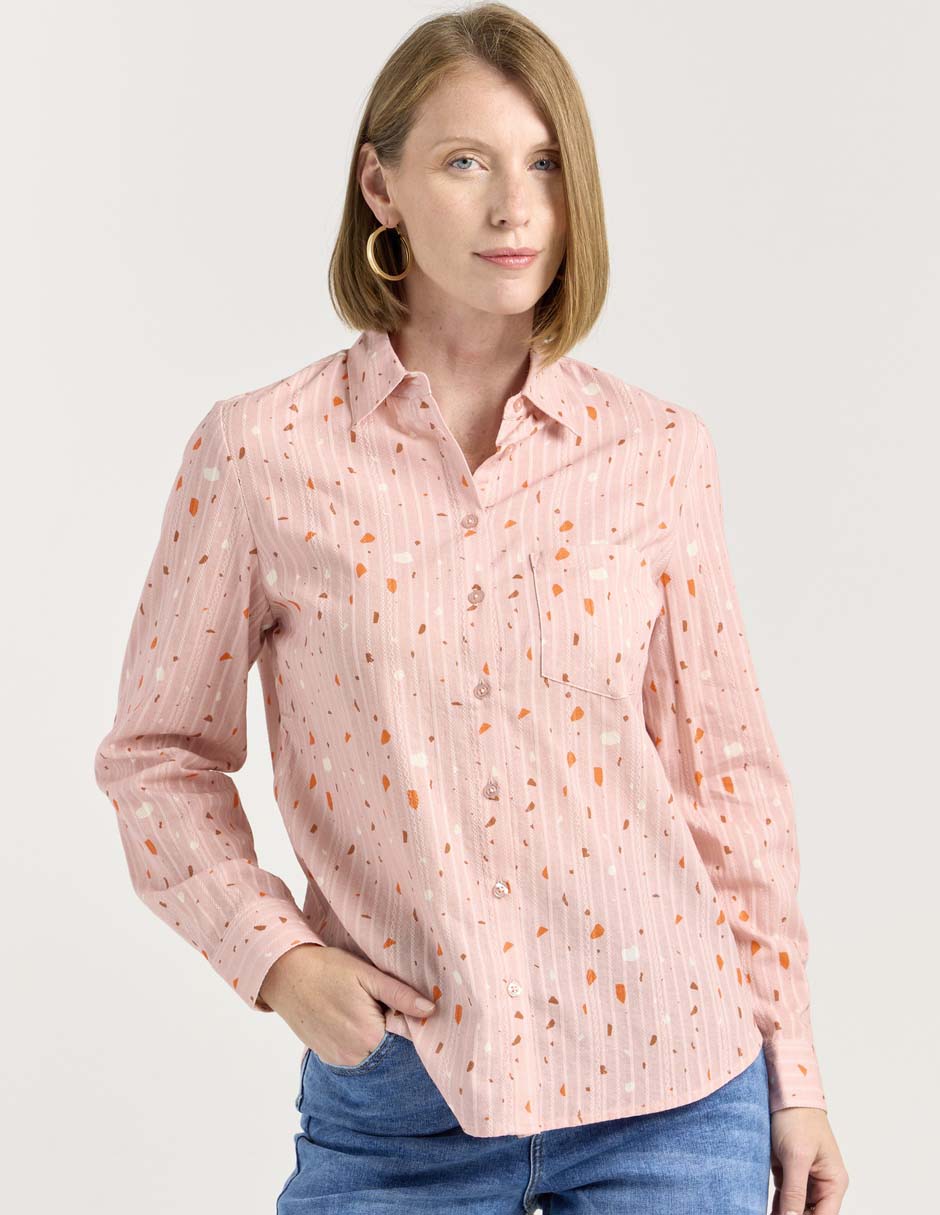 Blusa camisera manga larga para mujer Blusa camisera manga larga para mujer