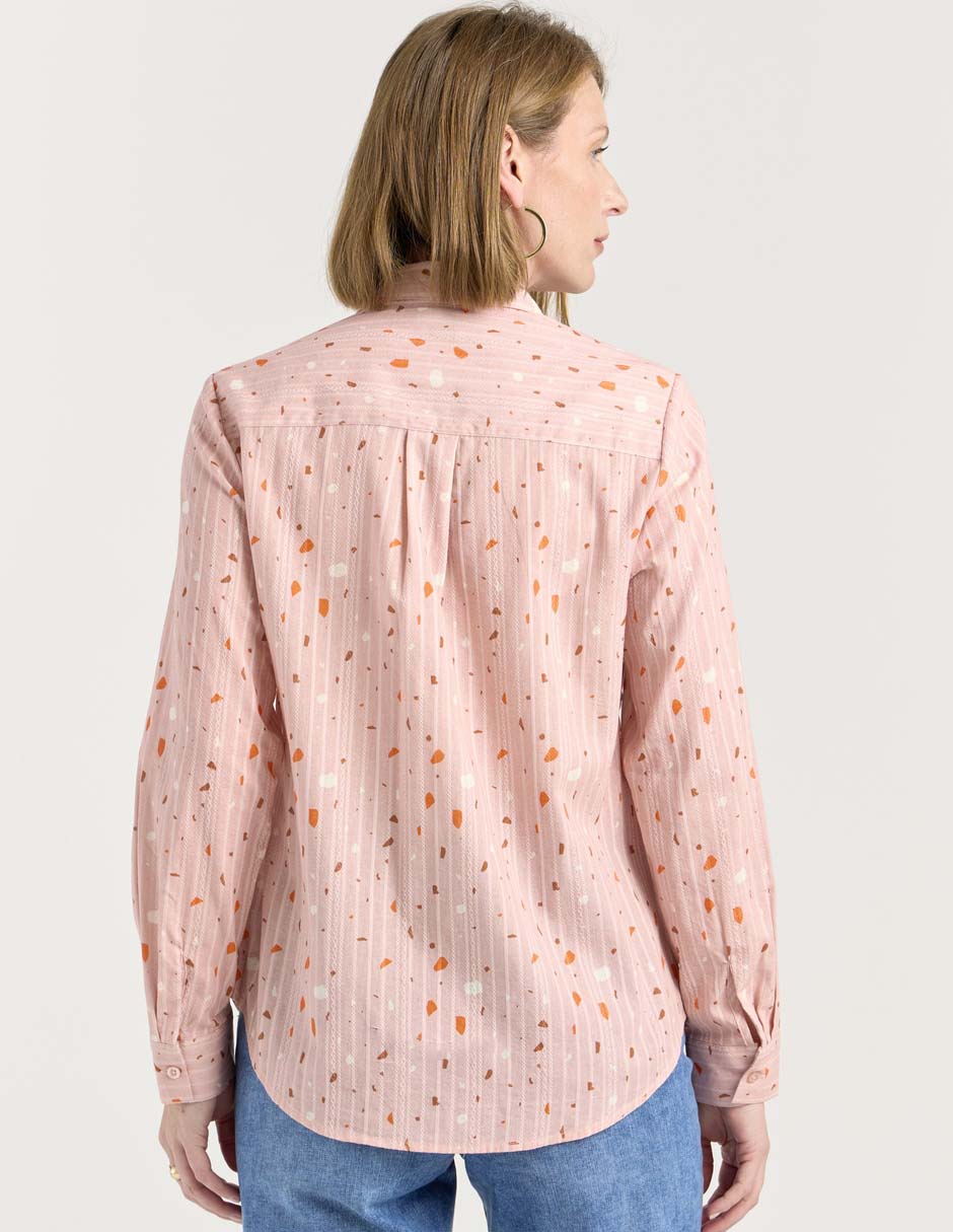 Blusa camisera manga larga para mujer 2