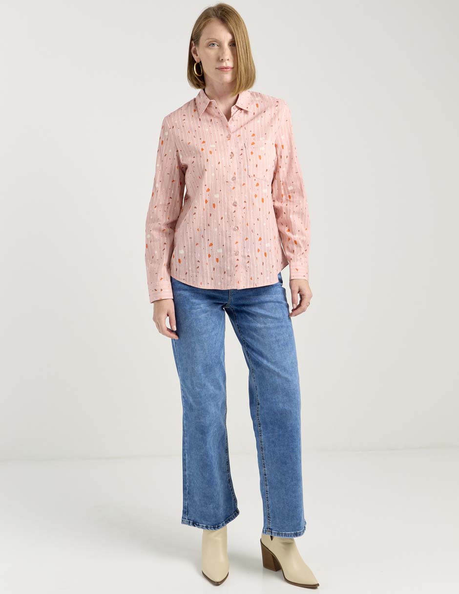 Blusa camisera manga larga para mujer 3