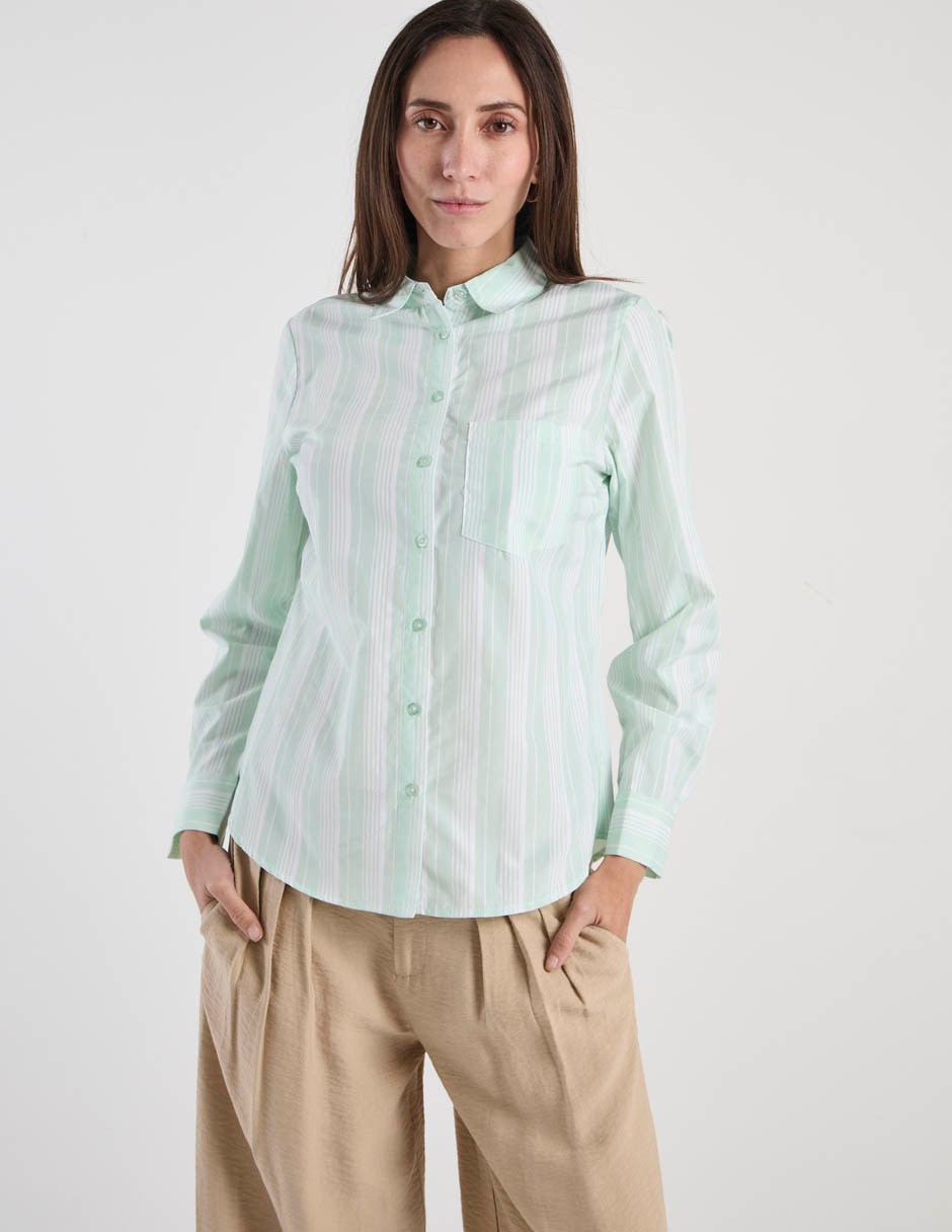 Blusa camisera manga larga para mujer Blusa camisera manga larga para mujer