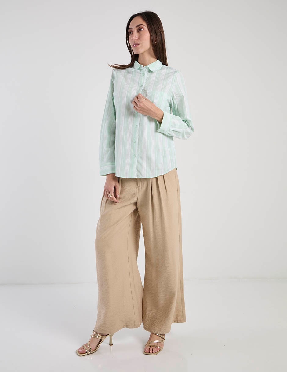 Blusa camisera manga larga para mujer 3