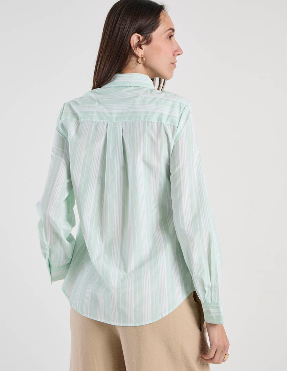 Blusa camisera manga larga para mujer 6