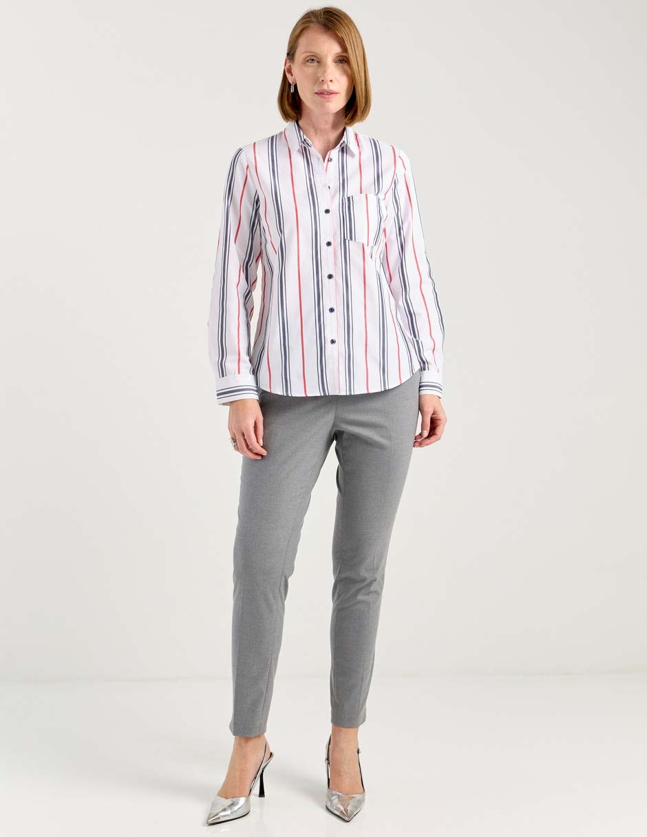 Blusa camisera manga larga para mujer 3