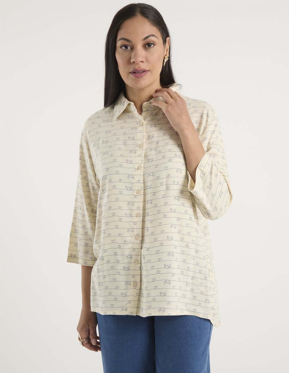 Blusa manga 3/4 para mujer Blusa manga 3/4 para mujer