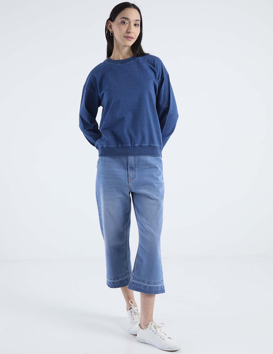 SUDADERA WKMR26, G, ÍNDIGO DENIM MEDIO