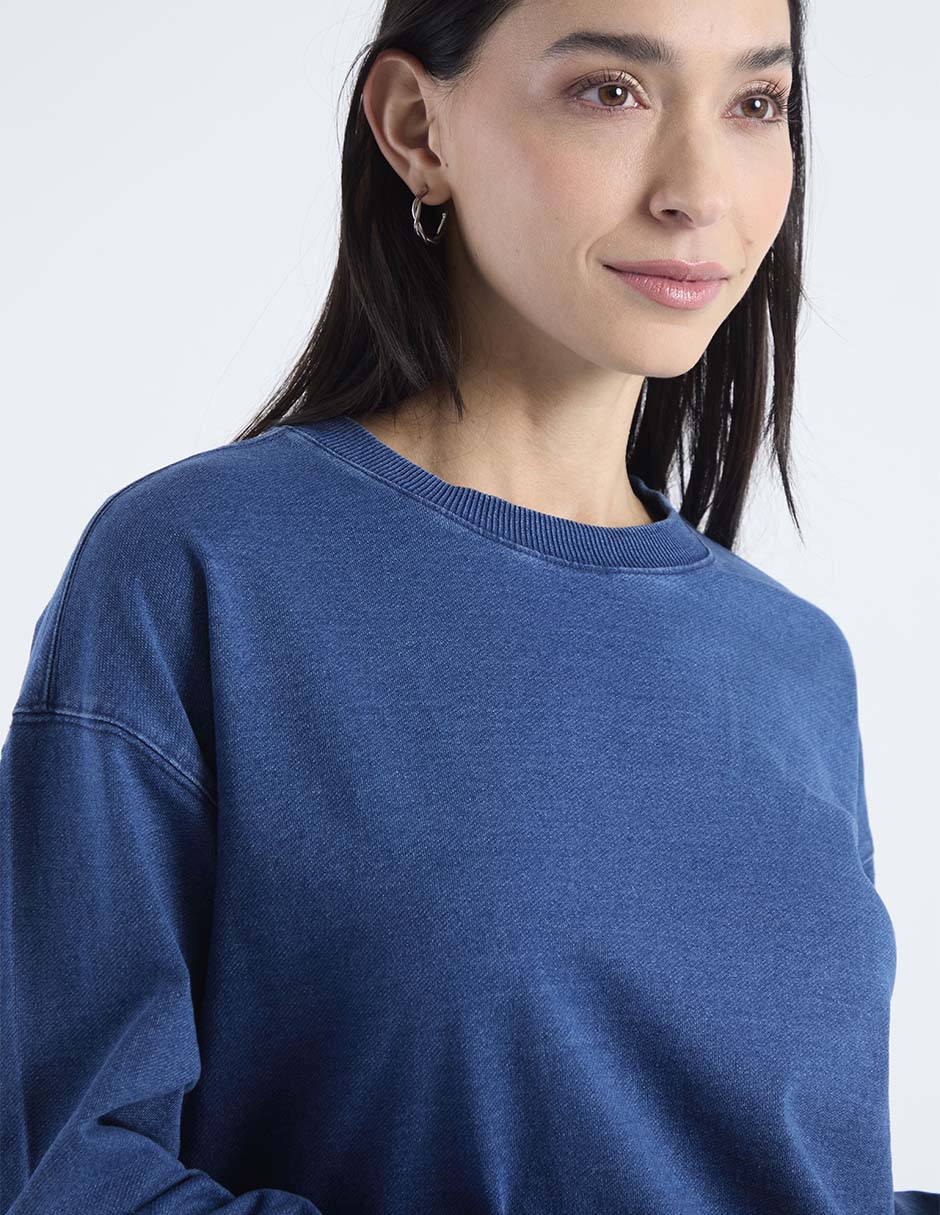 SUDADERA WKMR26, G, ÍNDIGO DENIM MEDIO