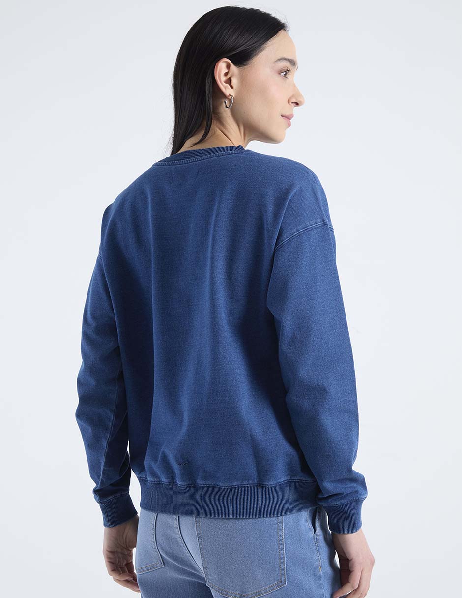 SUDADERA WKMR26, G, ÍNDIGO DENIM MEDIO