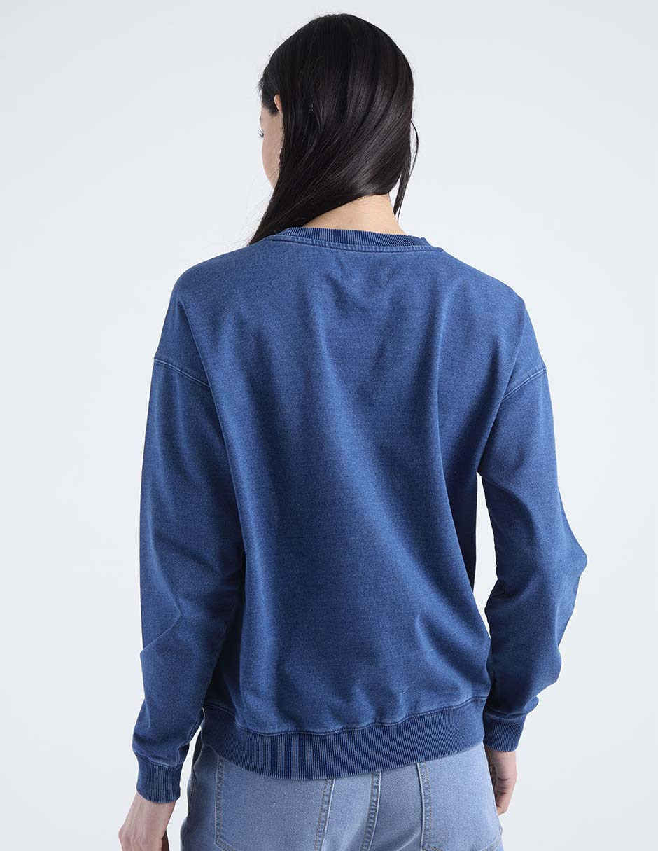 SUDADERA WKMR26, G, ÍNDIGO DENIM MEDIO