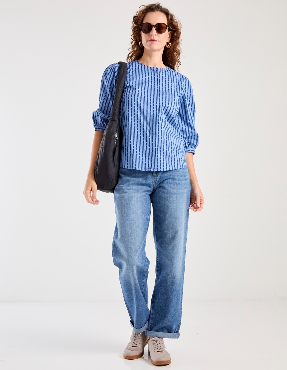 Blusa manga al codo para mujer 3