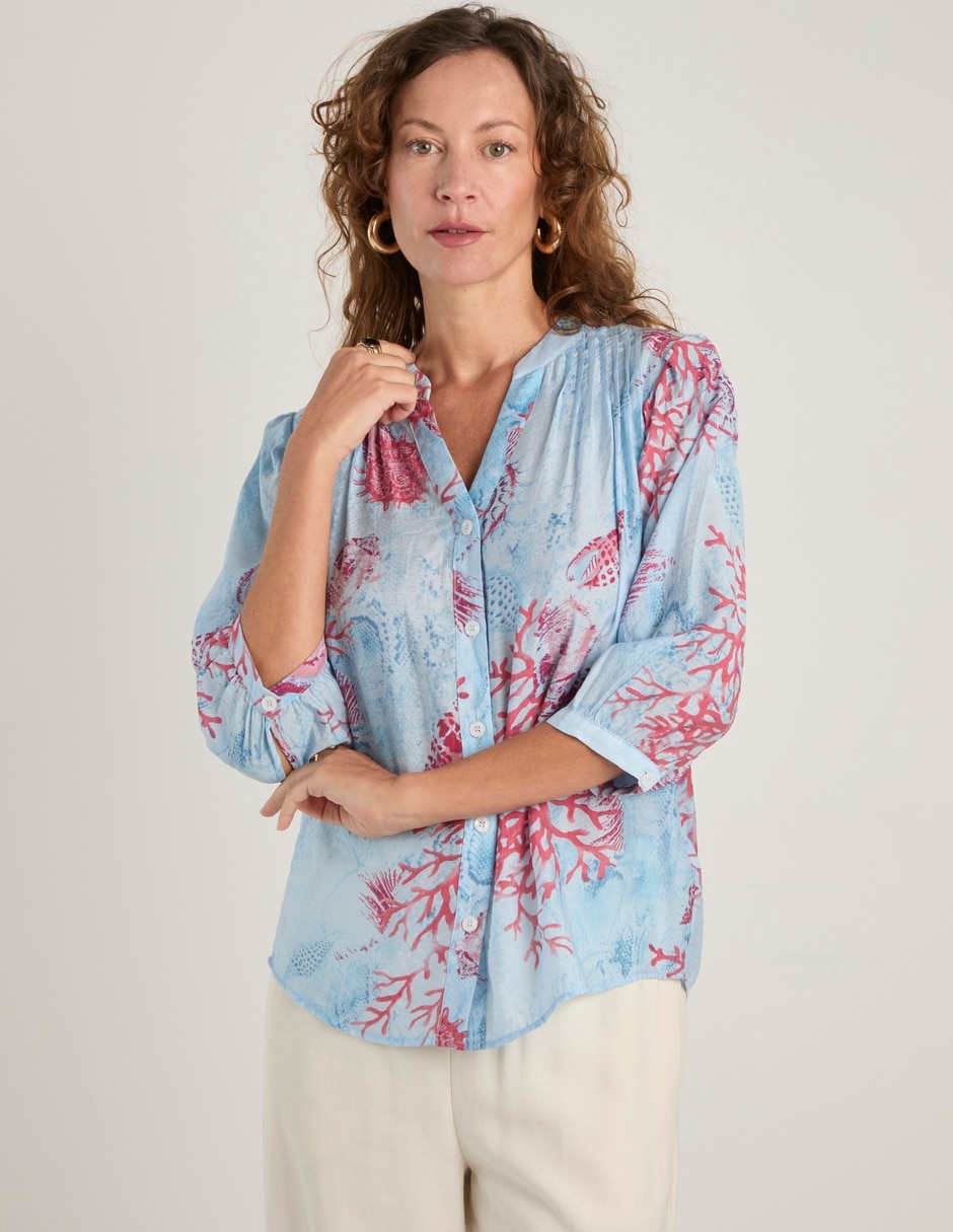 Blusa manga 3/4 para mujer Blusa manga 3/4 para mujer