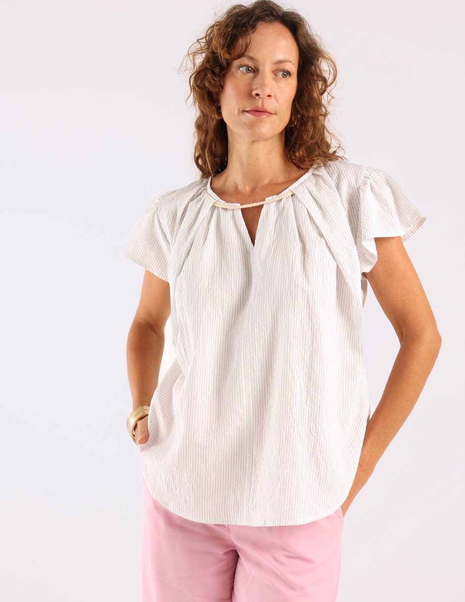 Blusa manga corta para mujer