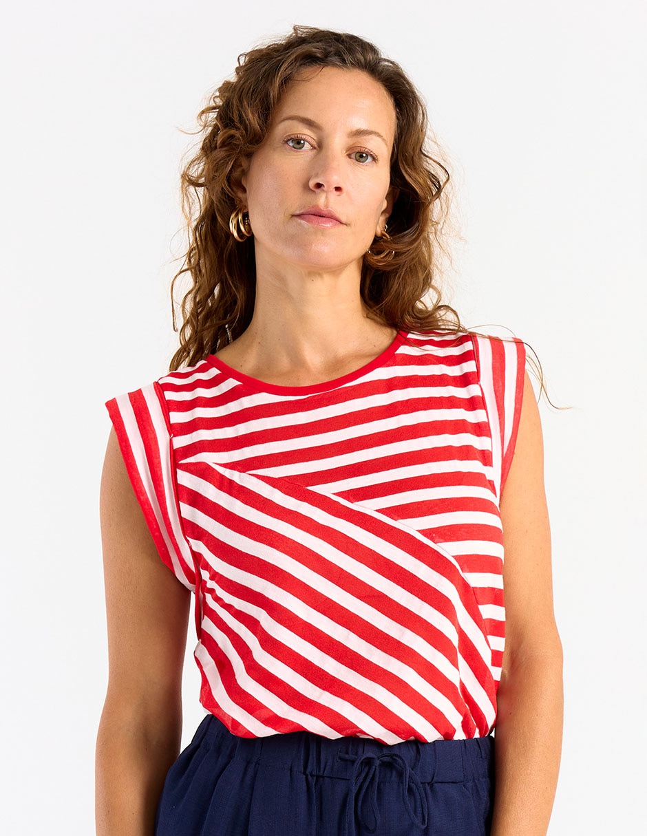 Playera manga corta cuello redondo para mujer Playera manga corta cuello redondo para mujer