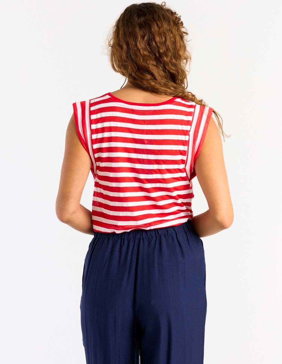 Playera manga corta cuello redondo para mujer 2
