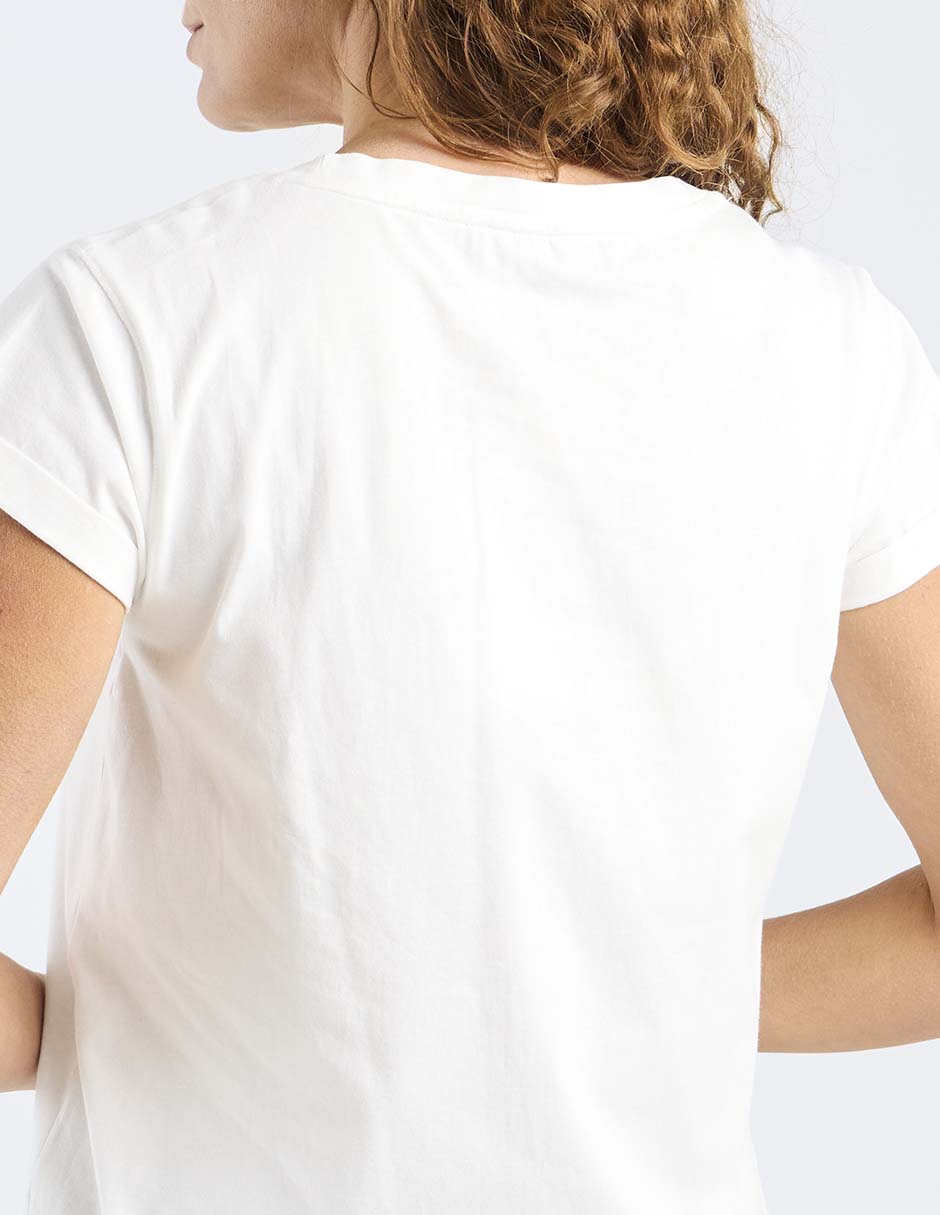 Playera manga corta cuello redondo para mujer 5