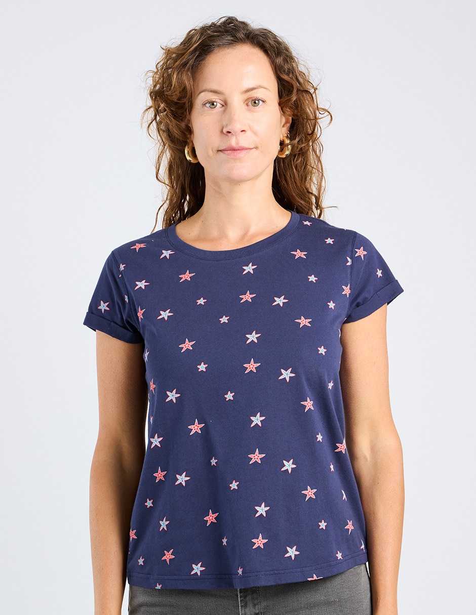 Playera manga corta cuello redondo para mujer Playera manga corta cuello redondo para mujer