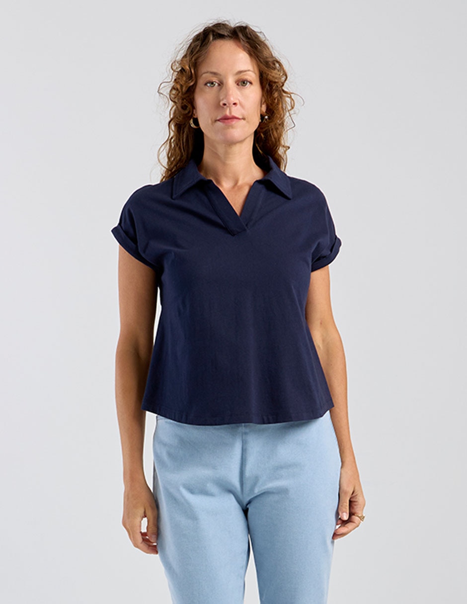 Blusa manga corta para mujer