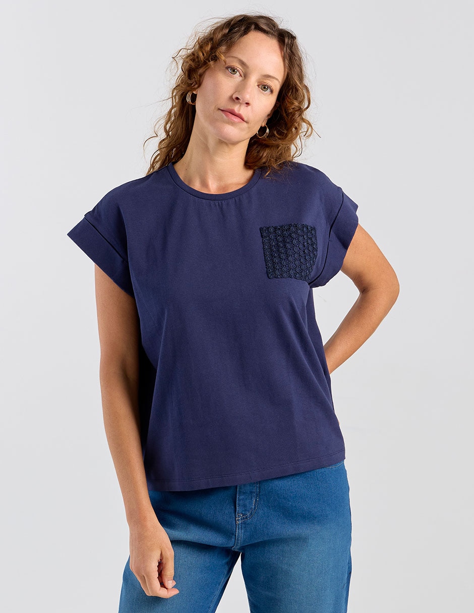 PLAYERA WKMR26678-06, CH, AZUL MARINO