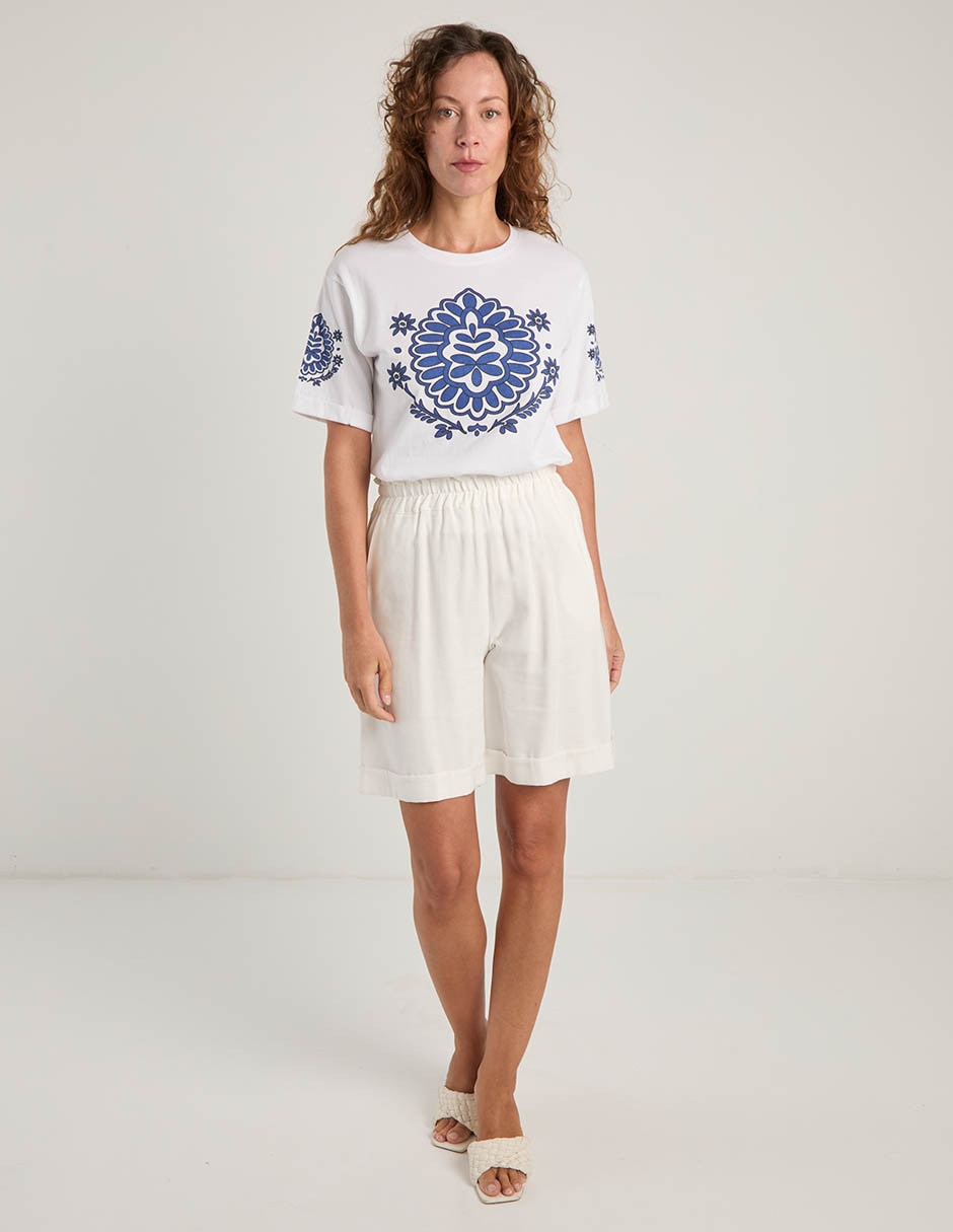 Playera manga corta cuello redondo para mujer 3