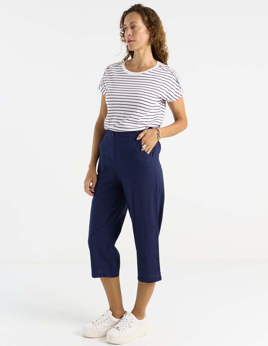 Playera manga corta cuello redondo para mujer 3