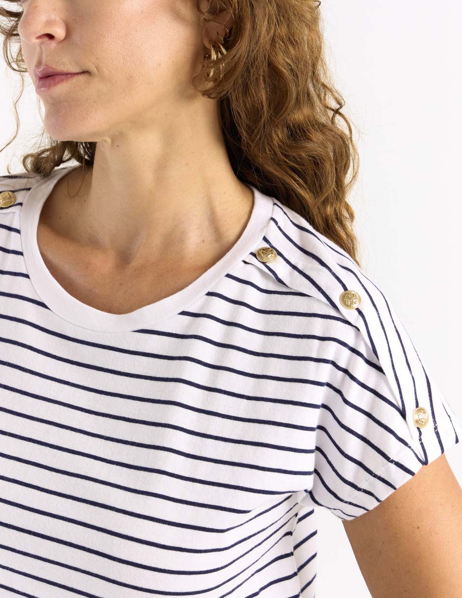 Playera manga corta cuello redondo para mujer 5