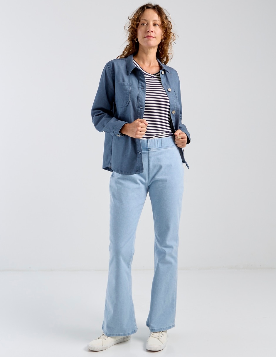 Playera manga corta cuello V para mujer 3