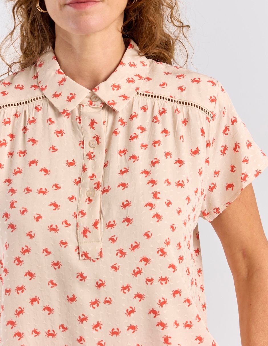Blusa manga corta para mujer 4