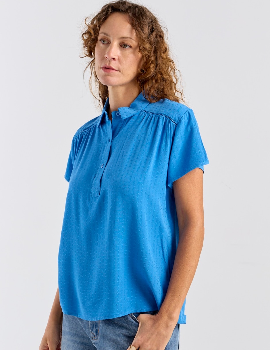 Blusa manga corta para mujer