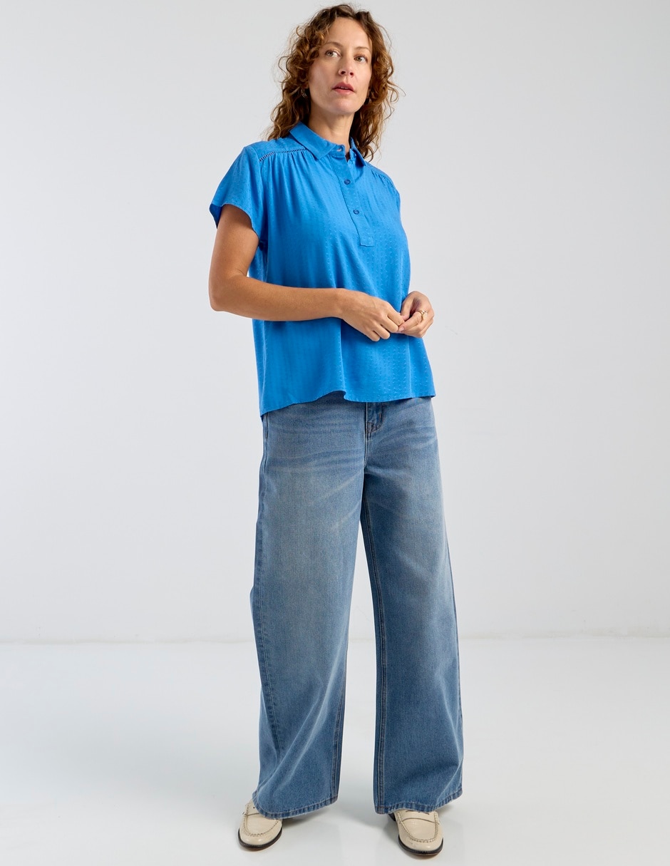 Blusa Weekend manga corta para mujer