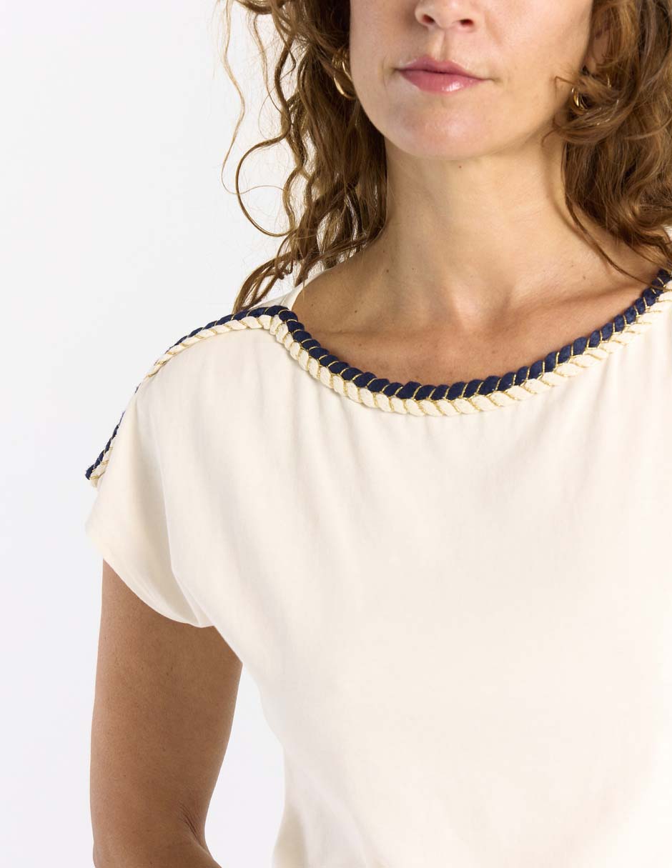 Playera manga corta cuello redondo para mujer 5
