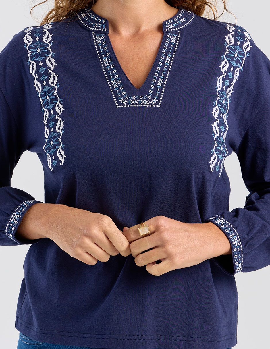 Blusa manga larga para mujer 4