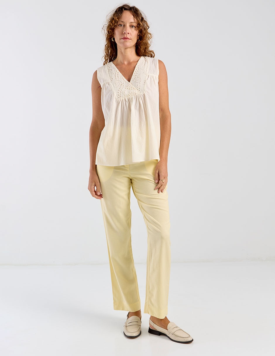 Pantalón relaxed wide leg para mujer Pantalón relaxed wide leg para mujer
