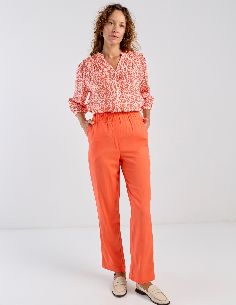 Pantalón relaxed wide leg para mujer