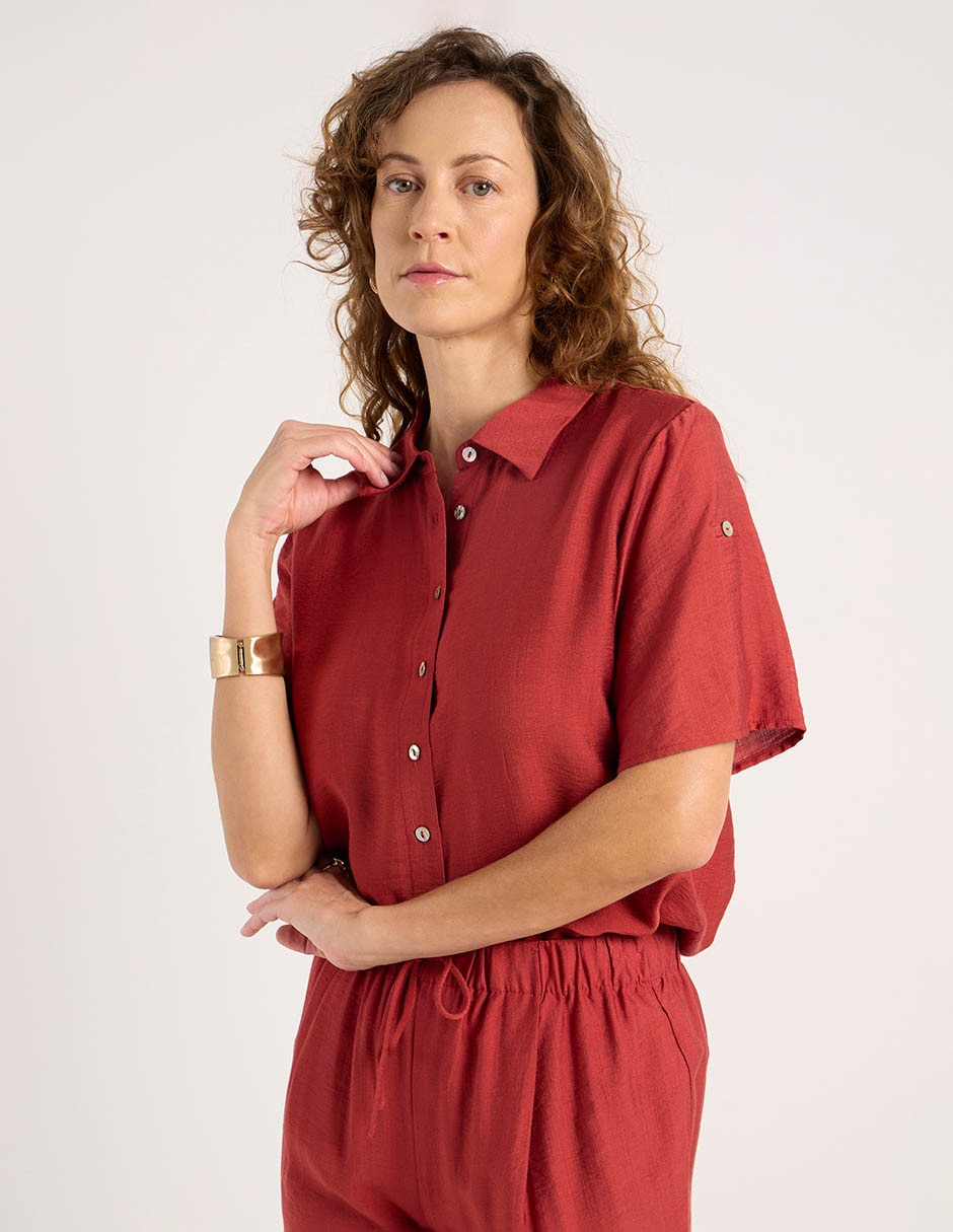 Blusa manga corta para mujer