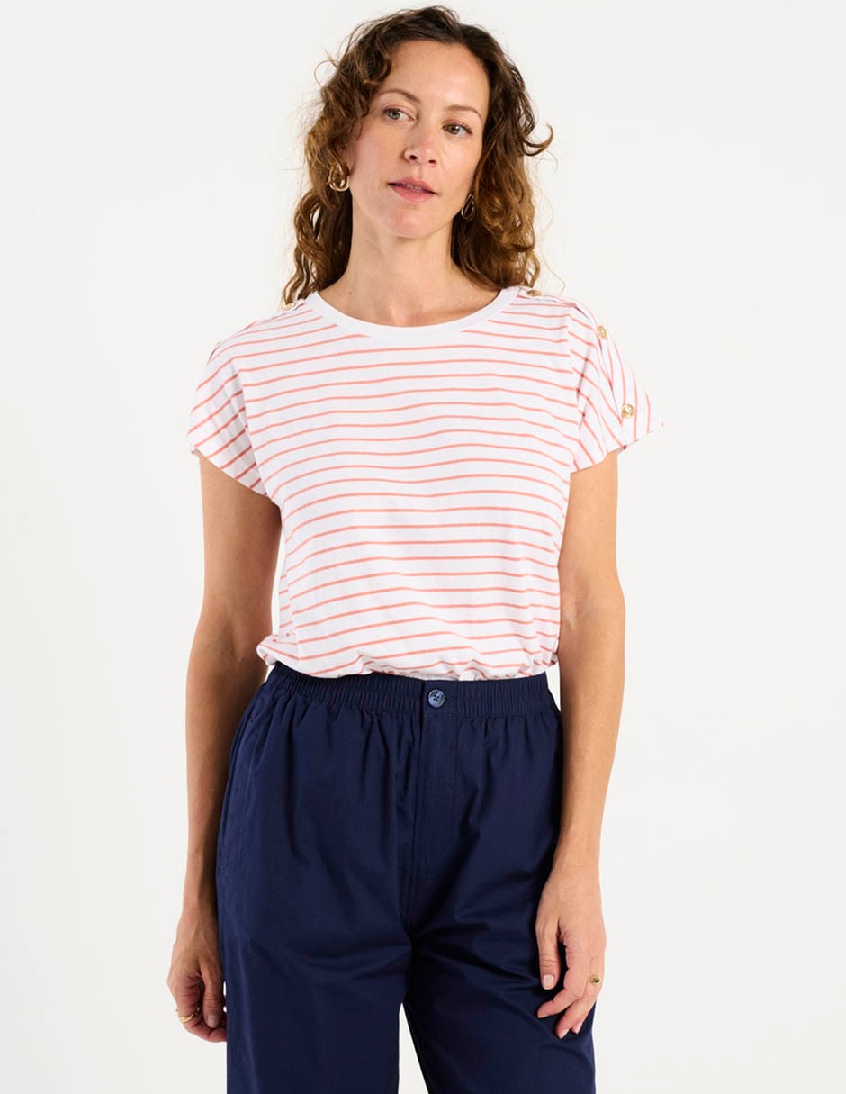 Playera manga corta cuello redondo para mujer Playera manga corta cuello redondo para mujer