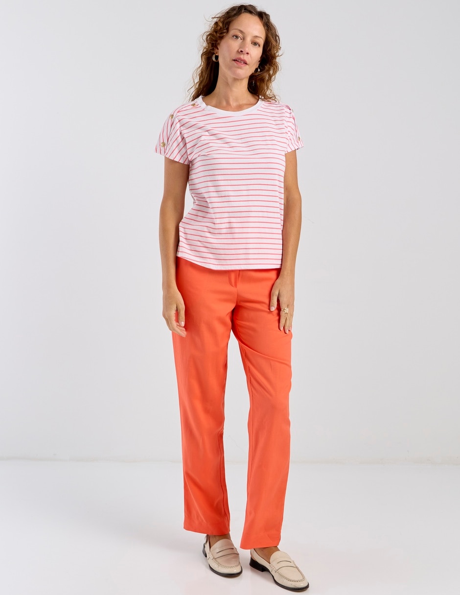 Playera manga corta cuello redondo para mujer 3
