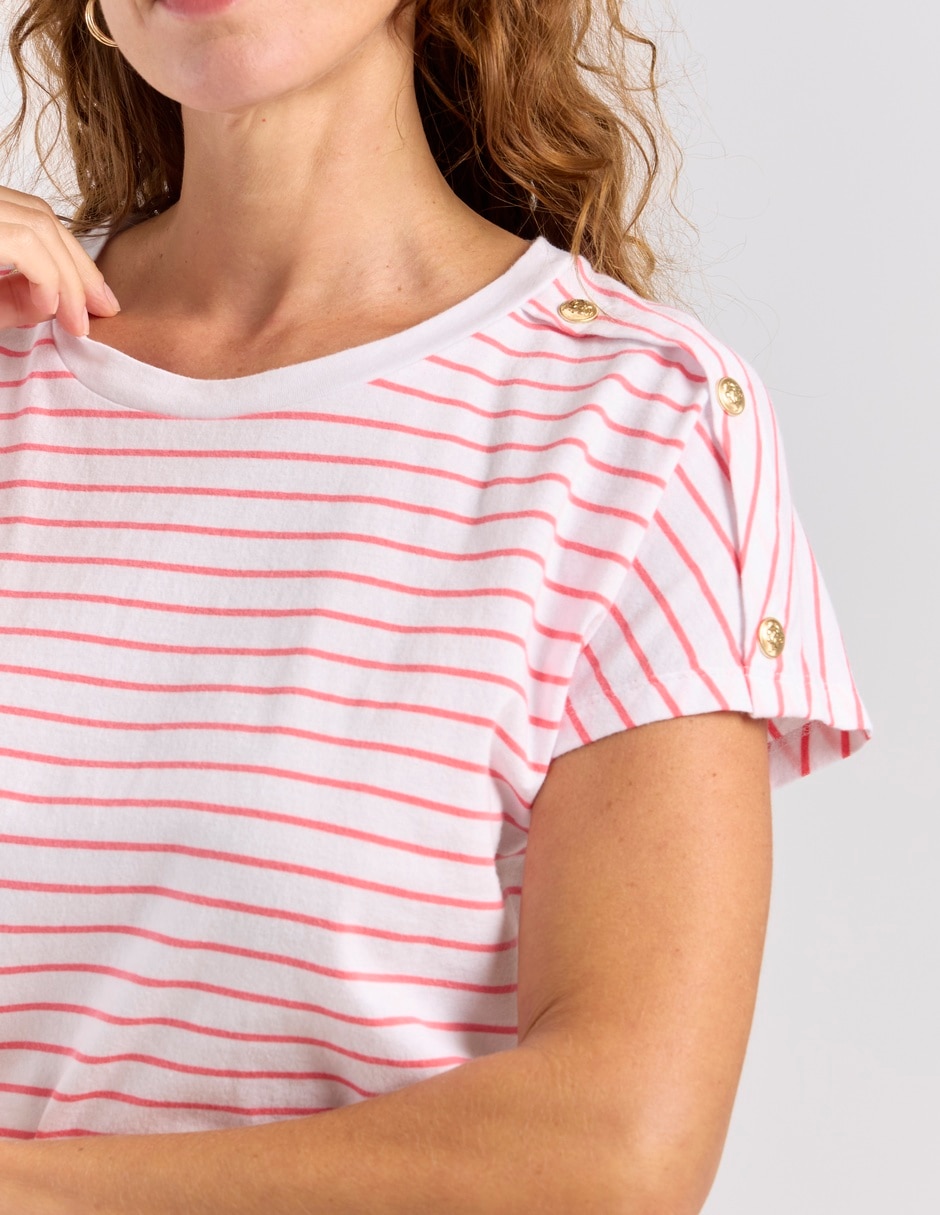 Playera manga corta cuello redondo para mujer 4