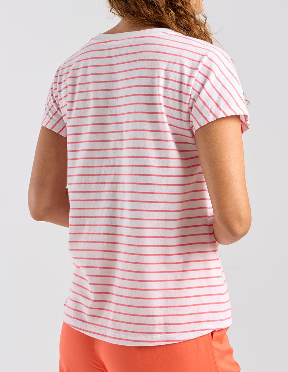 Playera manga corta cuello redondo para mujer 5